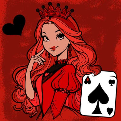 realistic queen of hearts
