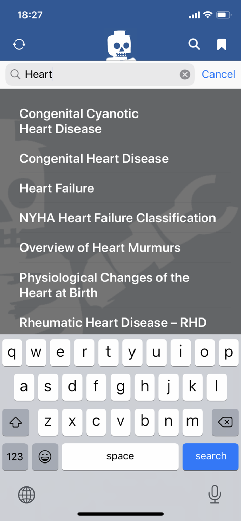 almostadoctor - Search results for heart conditions in the almostadoctor medical app