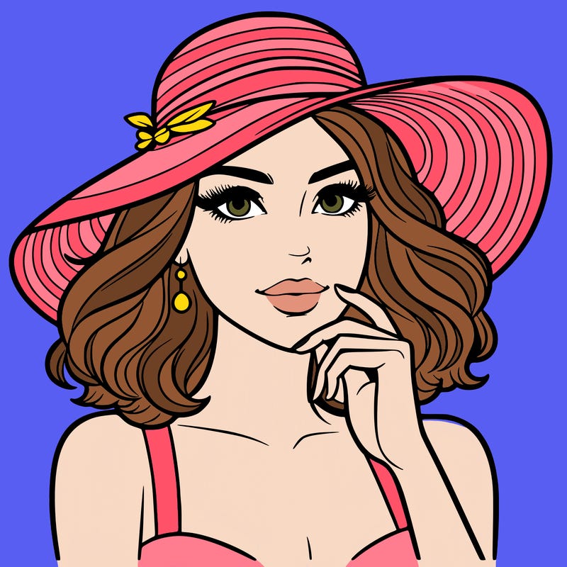 beautiful woman in hat