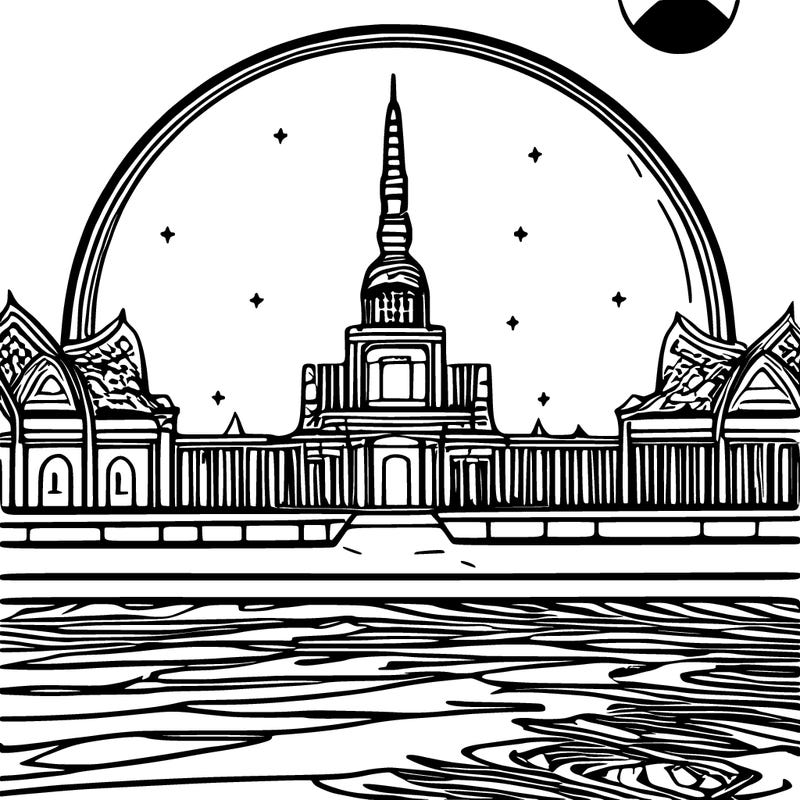 fantasy city on the moon