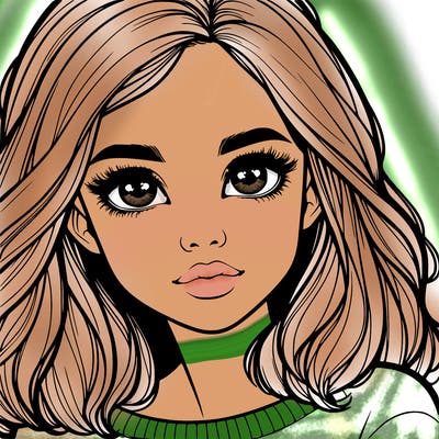 realistic girl whith cute eyes