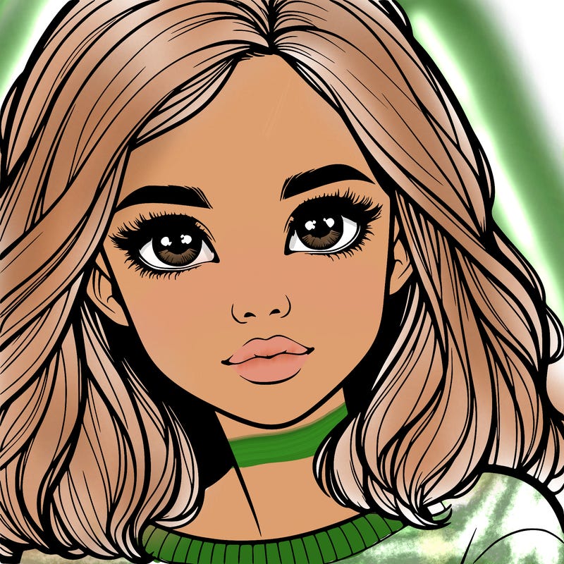 realistic girl whith cute eyes