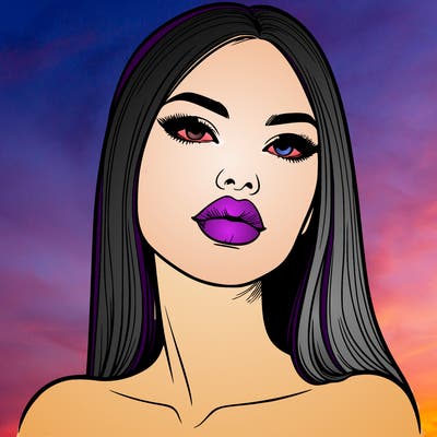 realistic woman with full lips