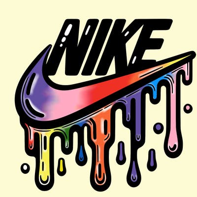 dripping nike logo