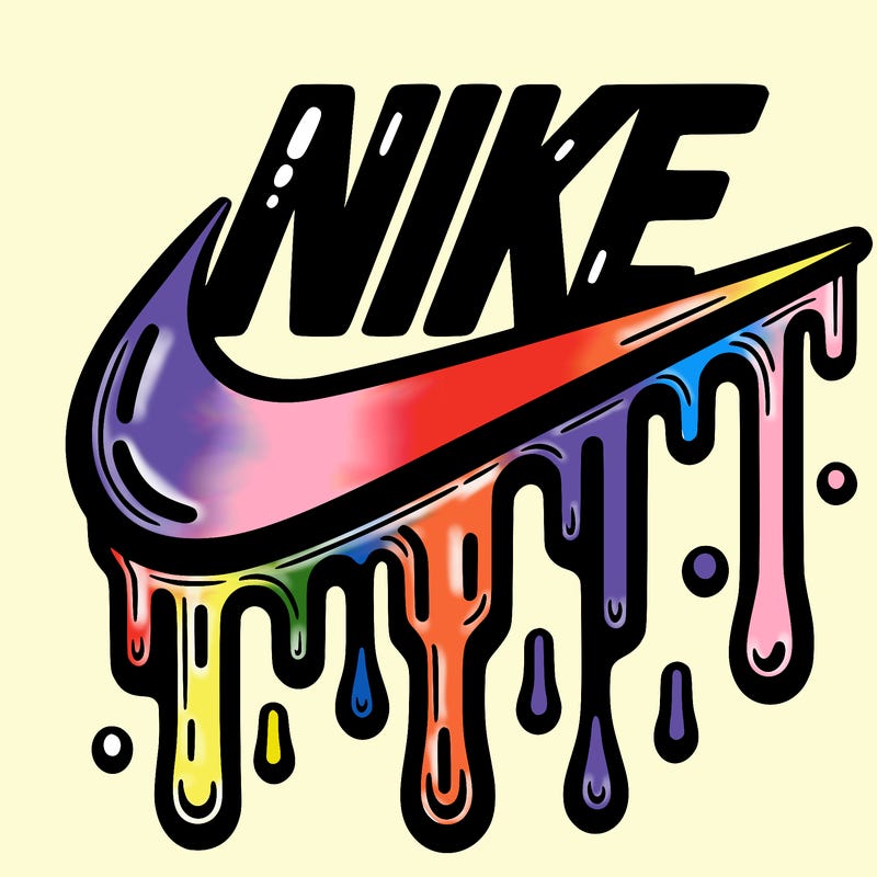 dripping nike logo