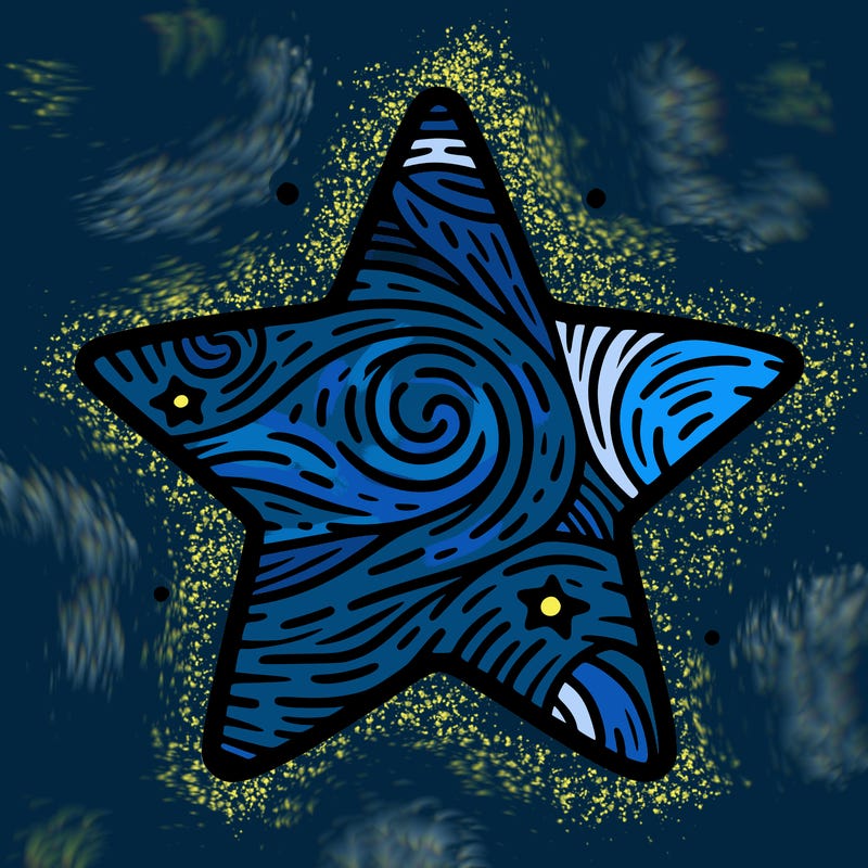 van gogh style star