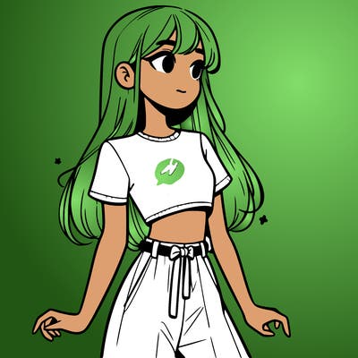 girl in a cute crop top