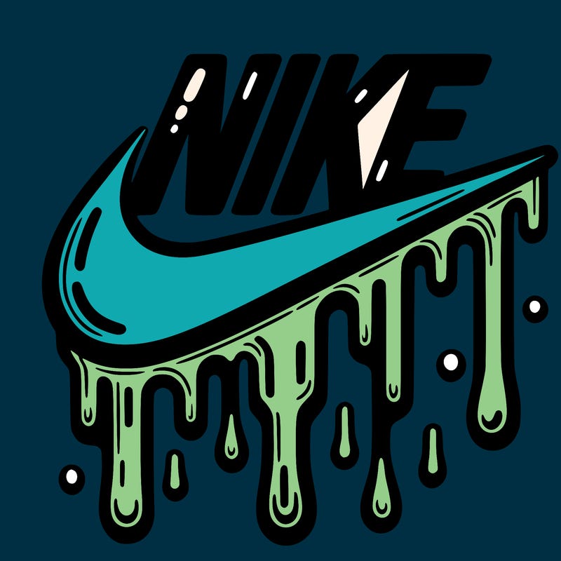 dripping nike logo