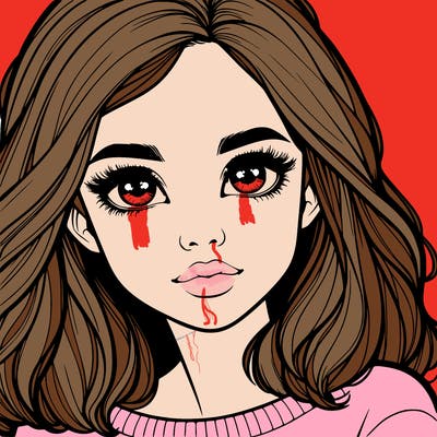 realistic girl whith cute eyes