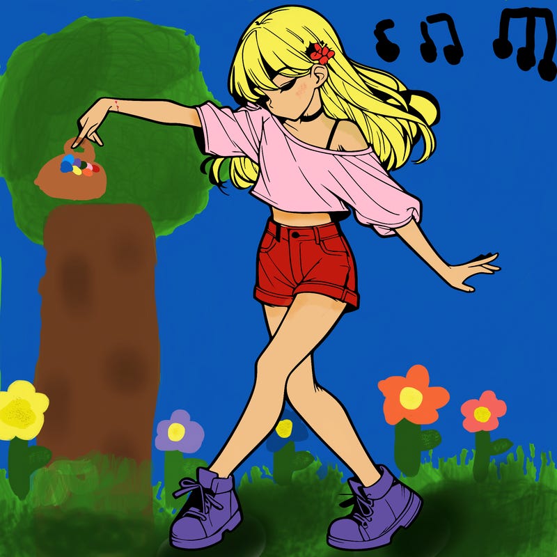 realistic girl danceing