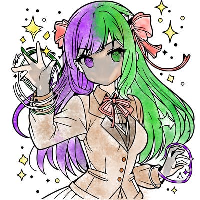 super realistic girl anime character with magic powers