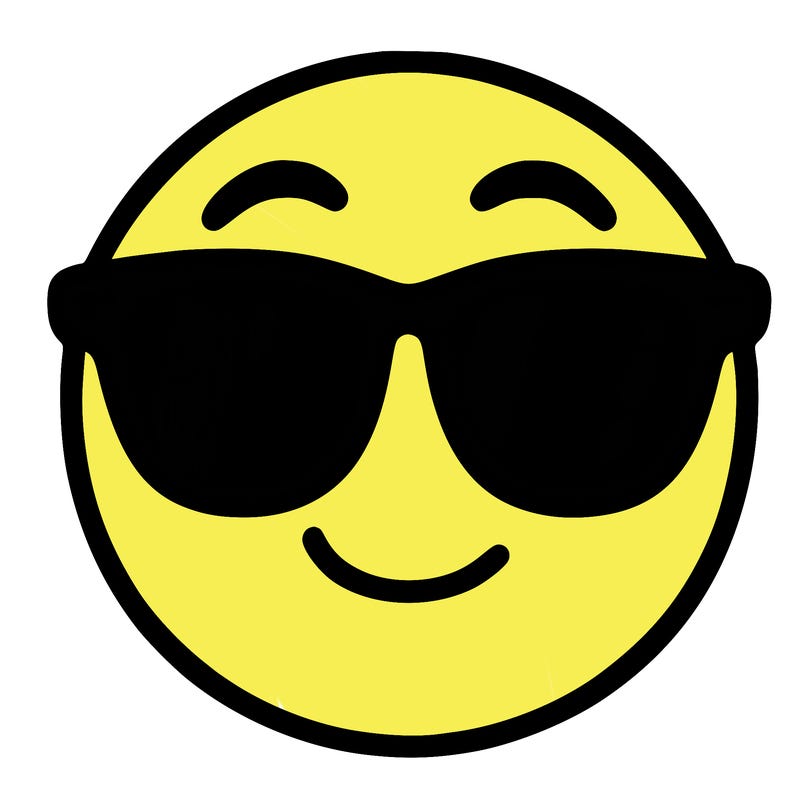 emoji with sunglasses
