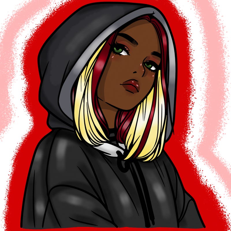 a realistic girl in a hoodie