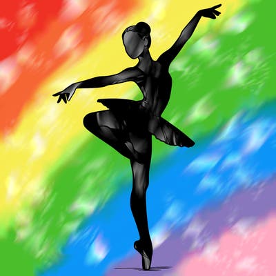 realistic person doing ballet