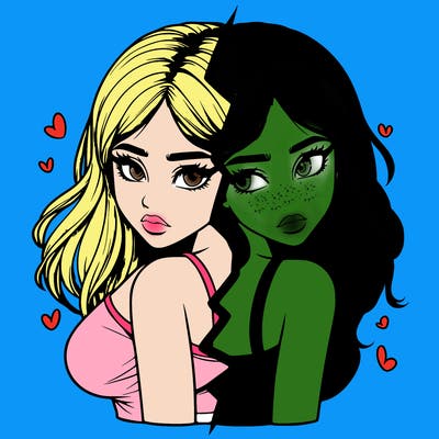 realistic girl split