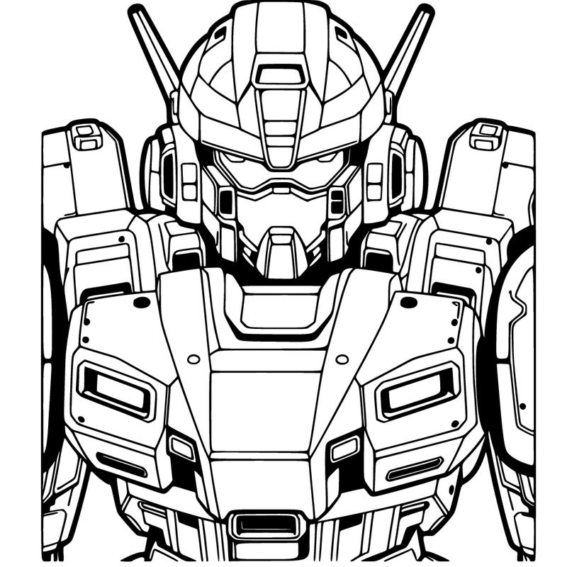 mecha with a head like a helmet.