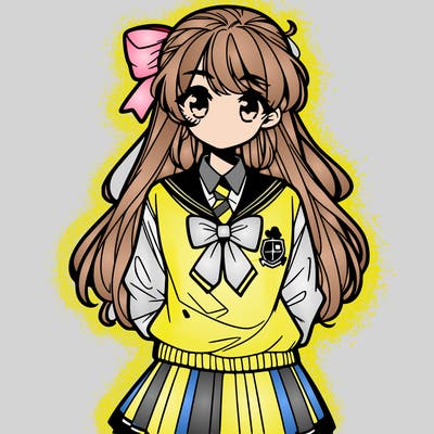 preppy anime girl