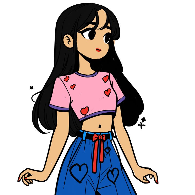 girl in a cute crop top