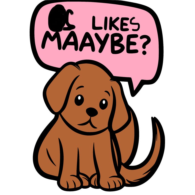a puppy that says 5 like maybe