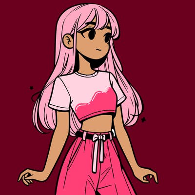 girl in a cute crop top