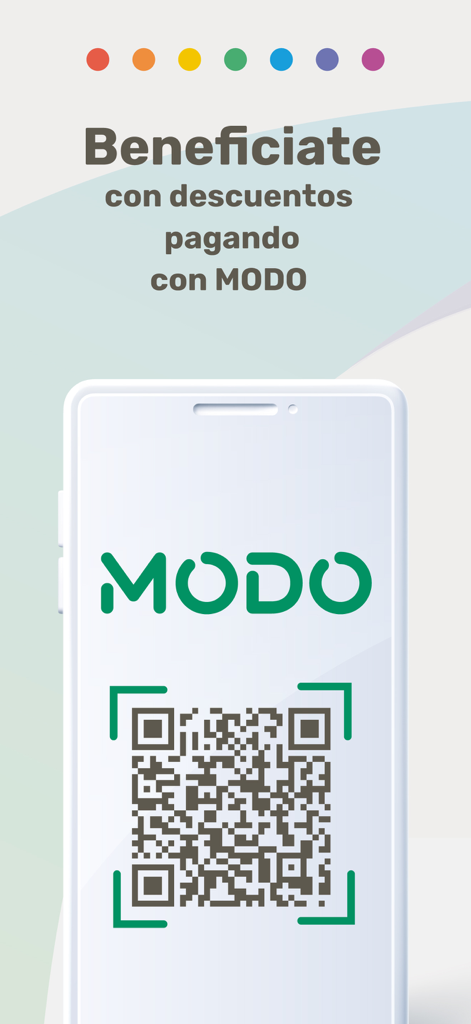 BANCA CREDICOOP - Pantalla de pago con código QR usando MODO en la app móvil de Banca Credicoop