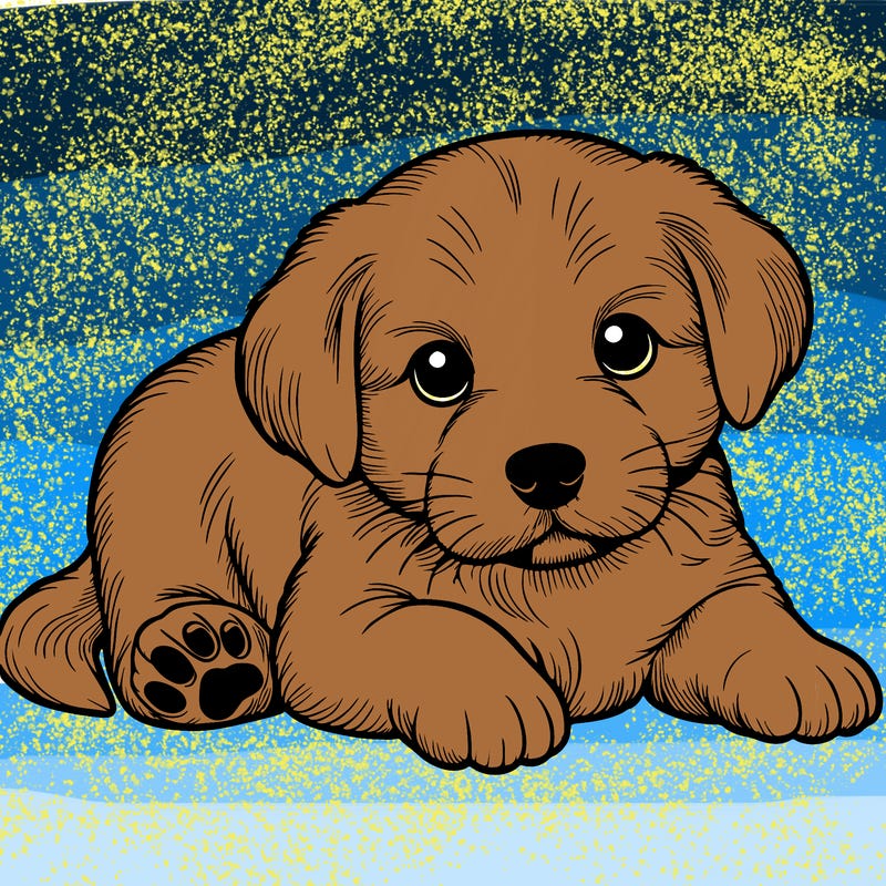 a cute realistic puppy