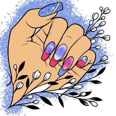 nails with french tip