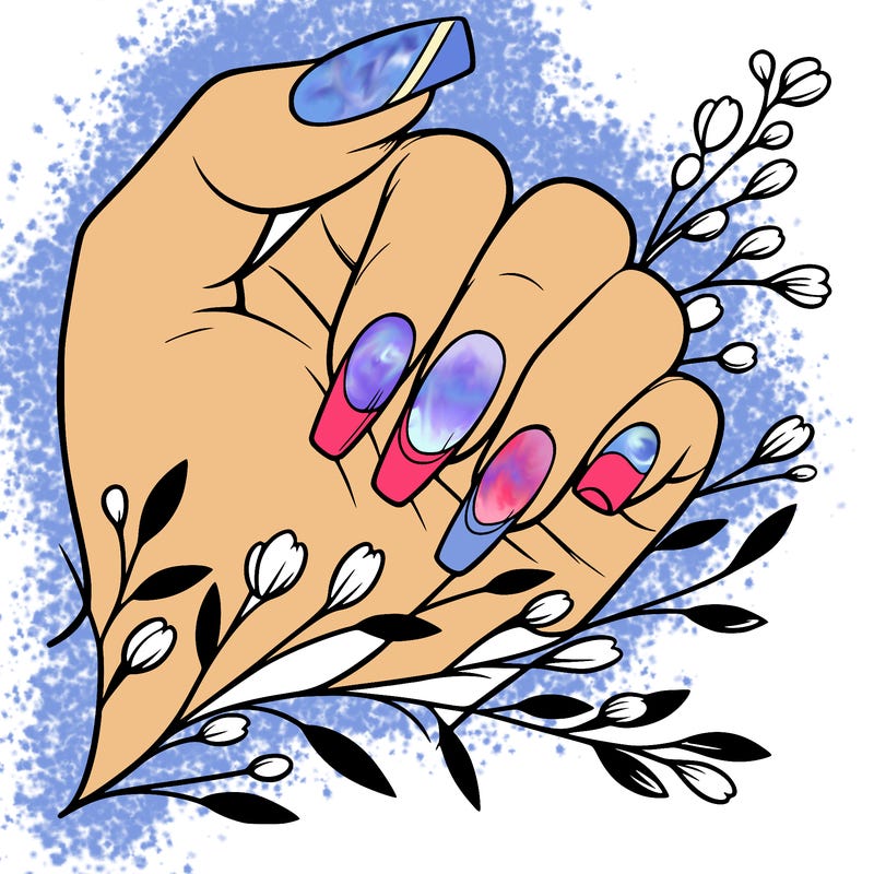 nails with french tip