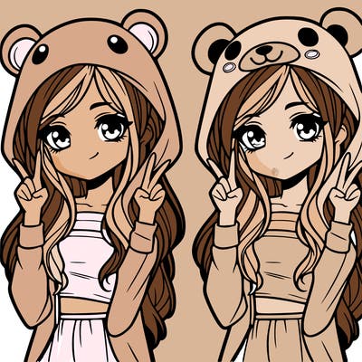 teen girl in animal costume