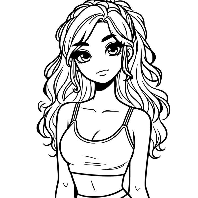 pretty girl wearing croptop