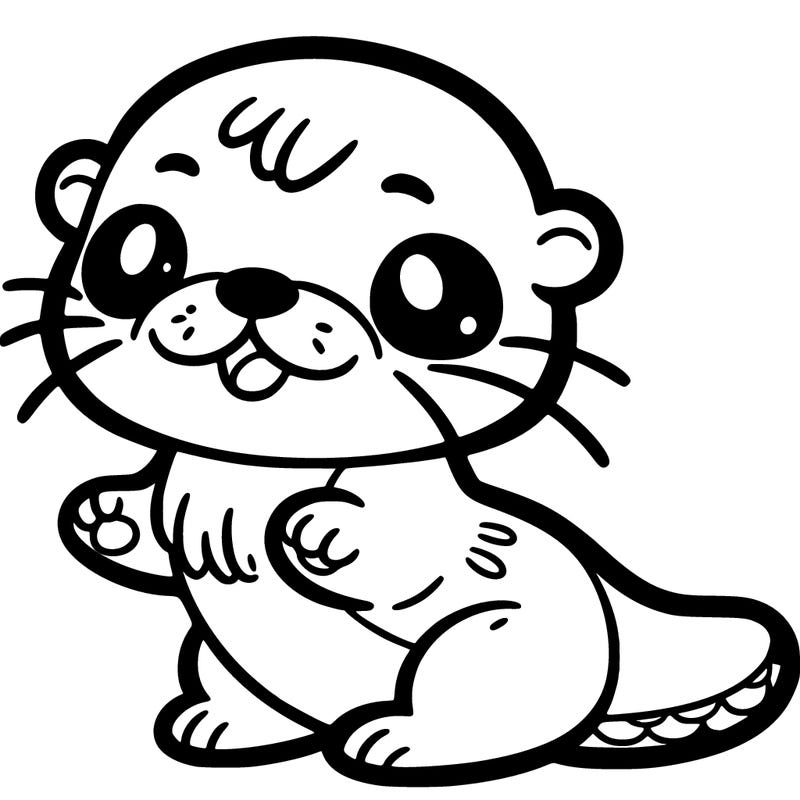 a super cute otter
