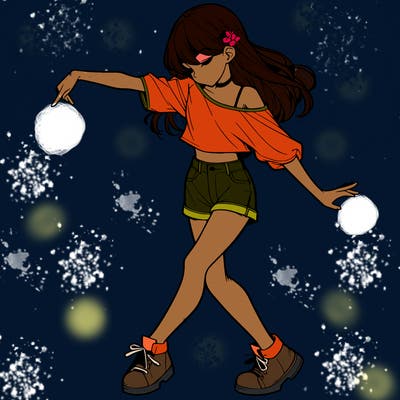 realistic girl danceing