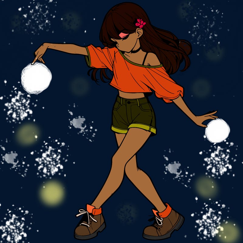 realistic girl danceing