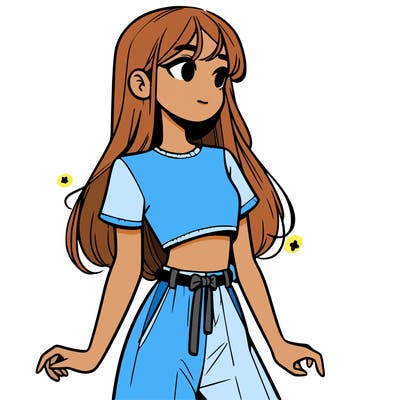 girl in a cute crop top