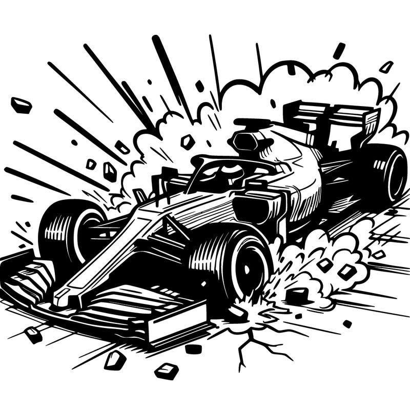 f1 car crashing