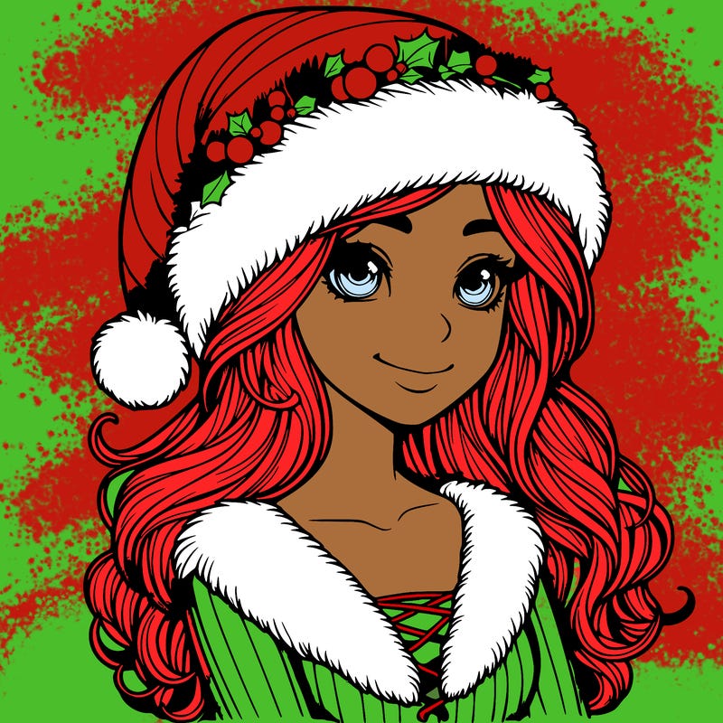 realistic christmas  girl