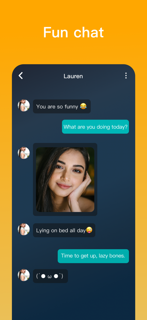 Wave - Audio Live Streaming - Private messaging screen in Wave app featuring a chat between two users.