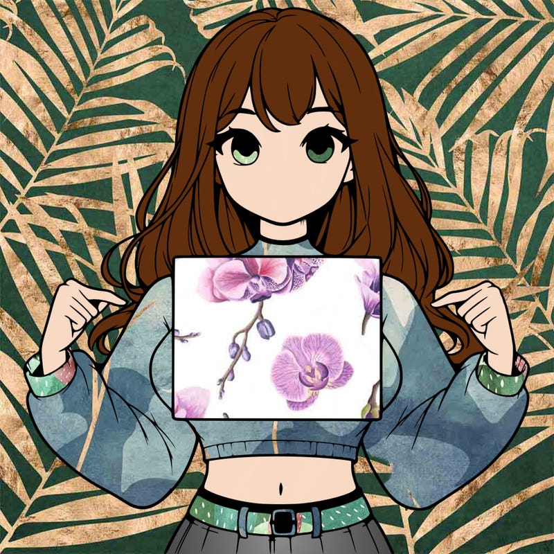 girl holding a blank sign in a long sleeve crop top