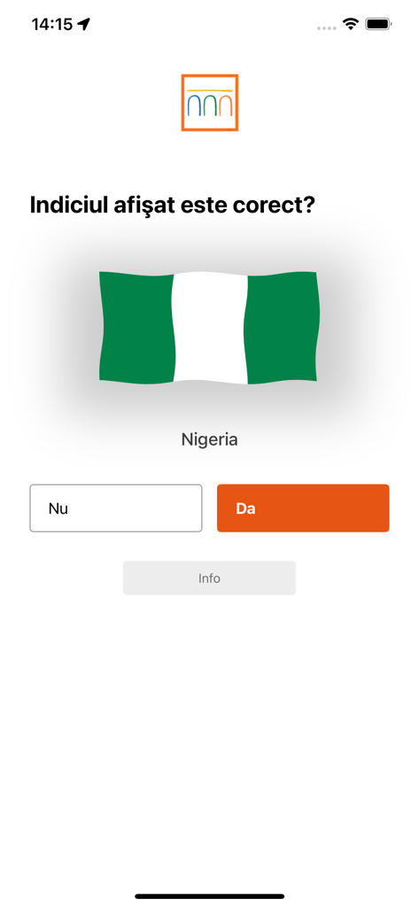 Security verification screen with a flag clue in the Intesa mToken app