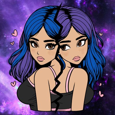 realistic girl split