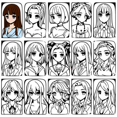 girls that look diffrent anime