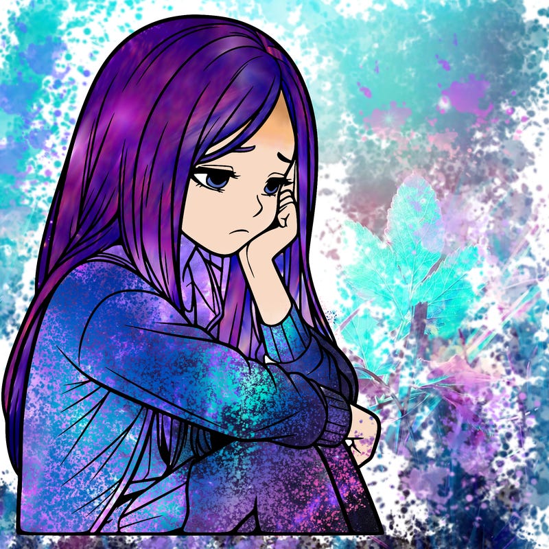 a realistic girl with depression