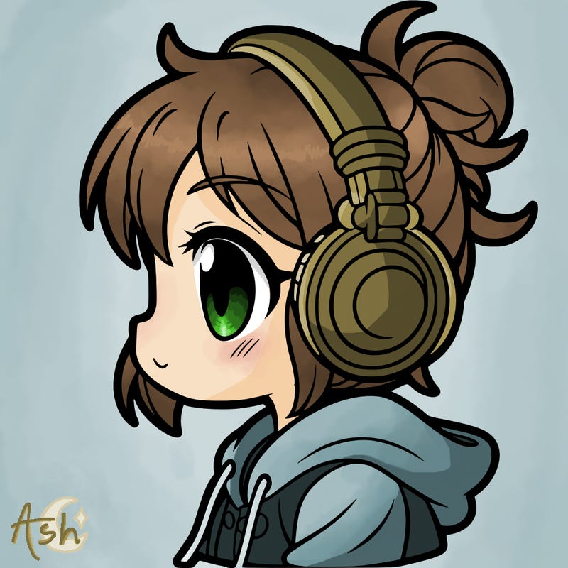 girl with headphones