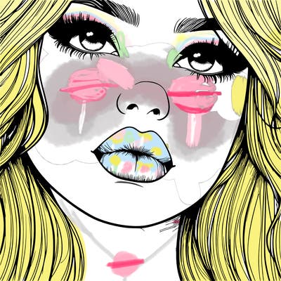 really realistic girl with lips