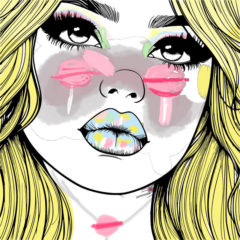 really realistic girl with lips