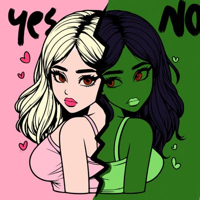 realistic girl split