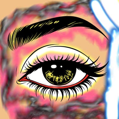 eye closed realistic