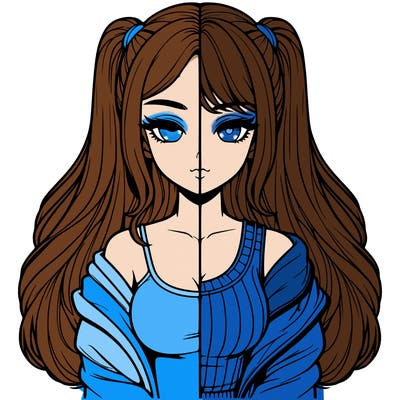 realistic girl split