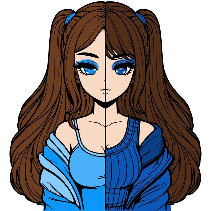 realistic girl split