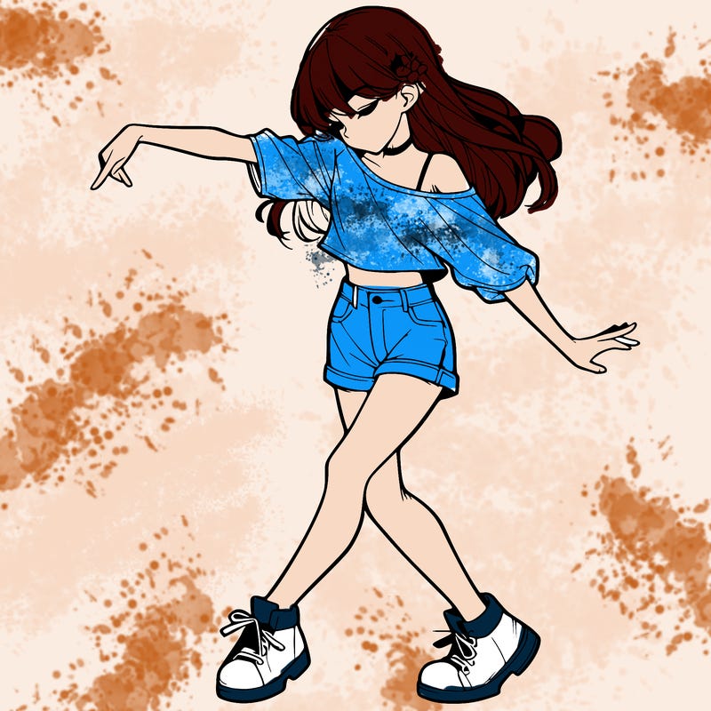 realistic girl danceing